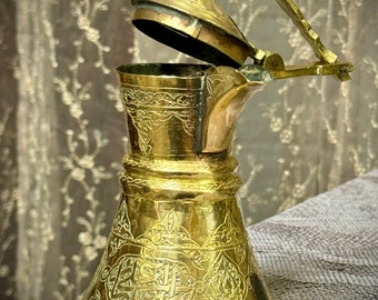 Antique Middle Eastern Coffee Pot, Dallah ~ Briki, Ibrik, Cezve ~ Greek, Turkish, Arabic