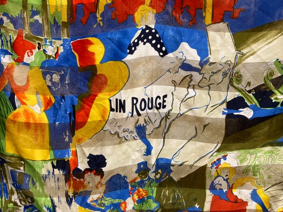 Moulin Rouge Silk Scarf, Toulouse Lautrec, Patric… - image 3