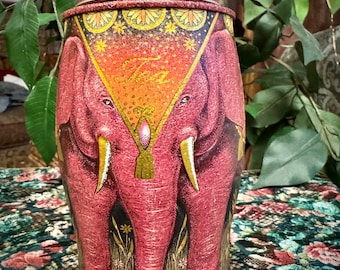 Vintage Elephant Tea Canister, Williamson Tea Farmers