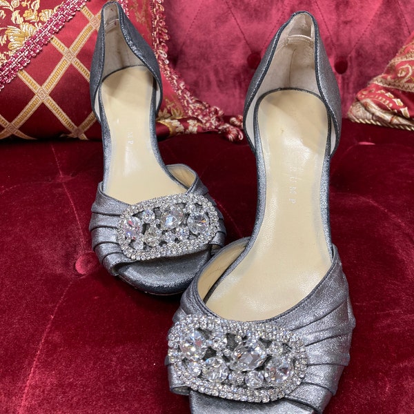 metallic evening shoes