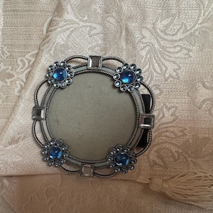 Small Round Frame, Rope Design, Jeweled Edges