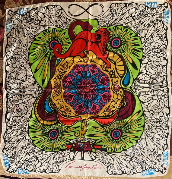 Tarot Scarf, Kenneth J. Lane, 1960s Collectors Ite