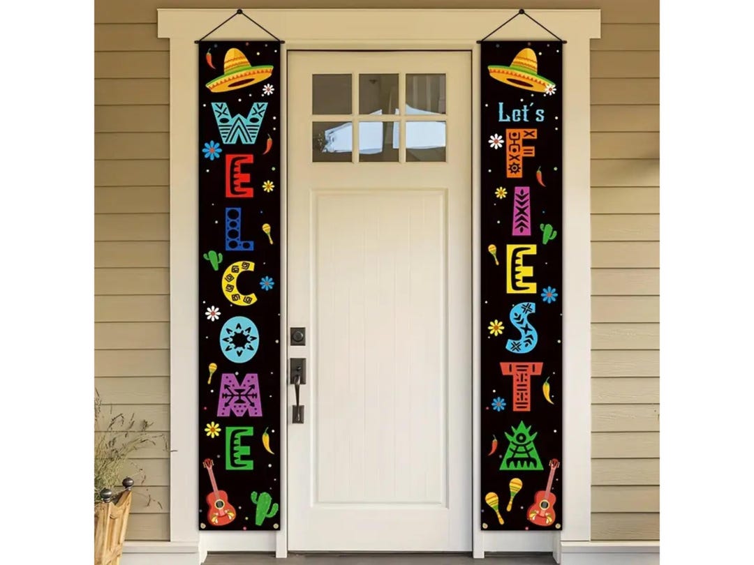 Fiesta Welcome Banner, May 5th Party Decorations, Cinco De Mayo, Party ...