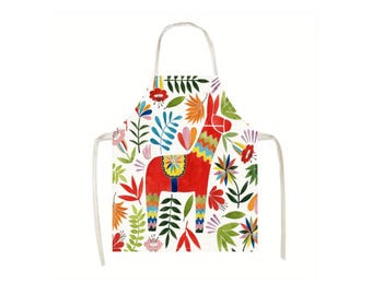 Tablier - Tablier de cuisine coloré pour le 5 mai, barbecue, fêtes, cuisine en plein air, travaux ménagers, coupe confortable et durable, résistant aux taches.
