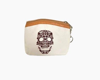 Day of The Dead/ Dia De Los Muertos Coin Purse,coin bag,wallet for change,gifts for teens,gifts for girls, birthday gifts,stocking stuffers,