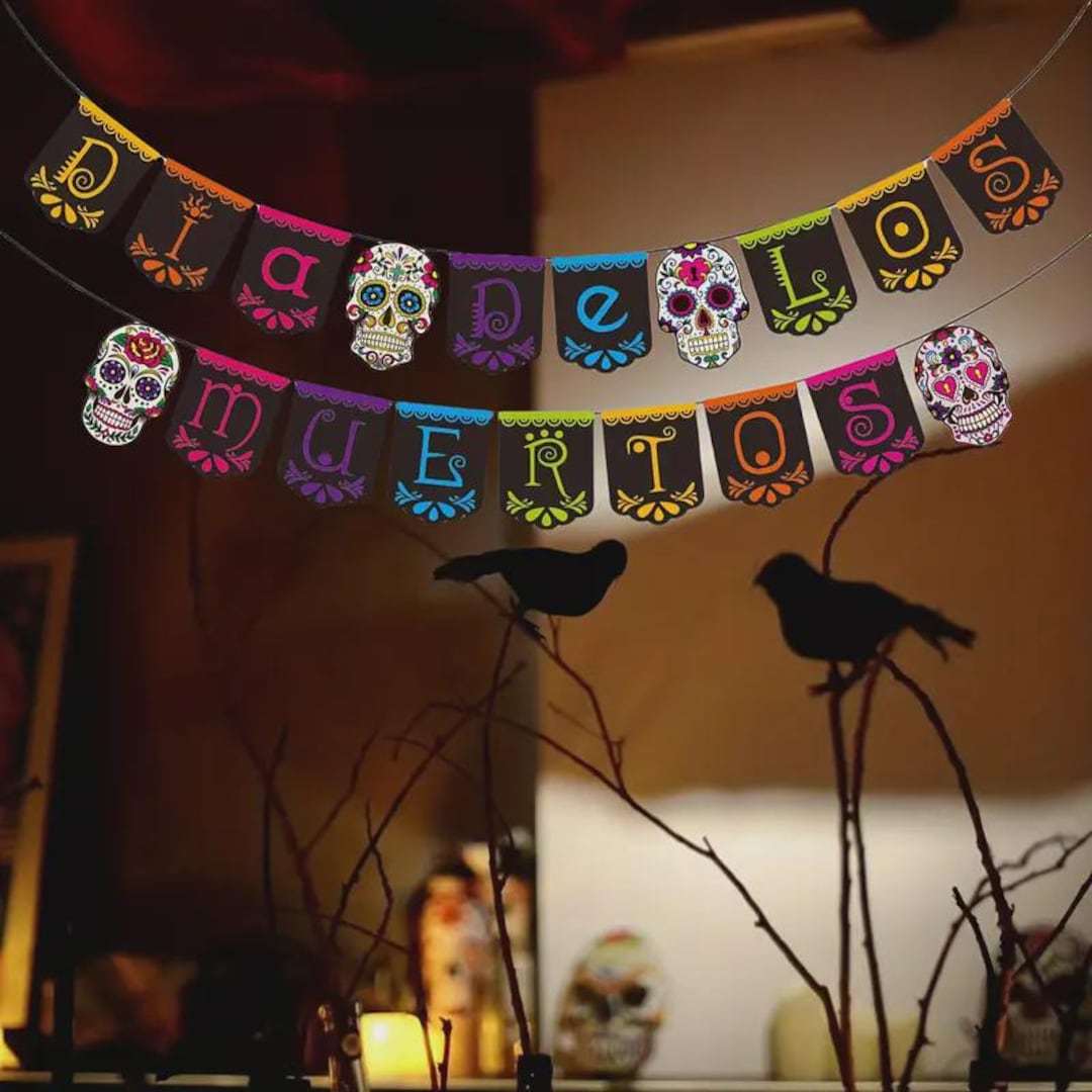 Day of the Dead Banner - Dia De Los Muertos Paper Garland - Festive ...