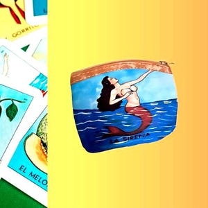 La Sirena Mexican Loteria Coin Purse