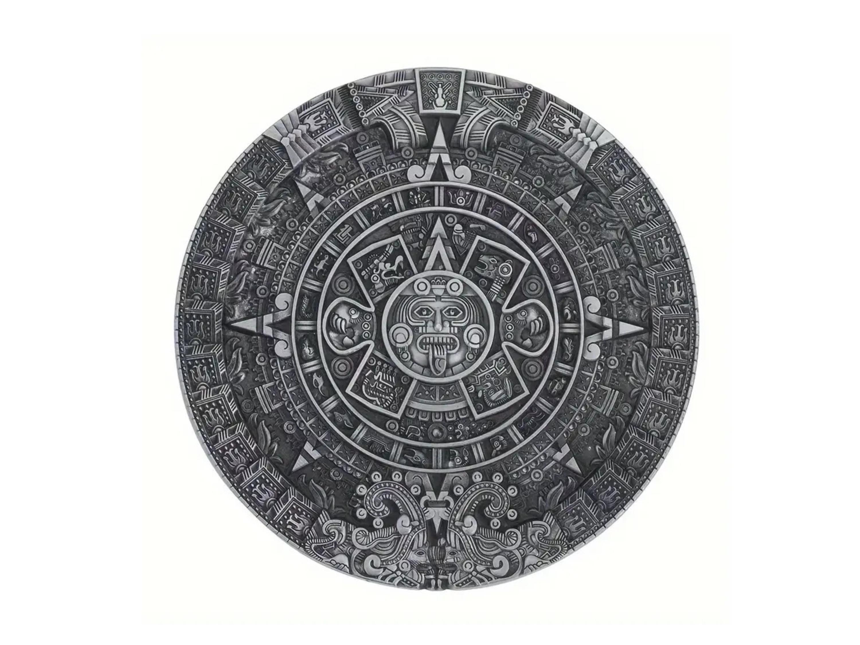 Aztec Calendar Belt Buckle – Vintage-inspired Mesoamerican 