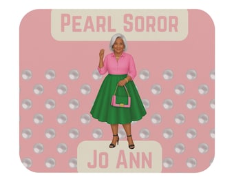 Kundenspezifische rosa und grüne Perle Soror Mousepad, Mausunterlage zum 65-jährigen Jubiläum