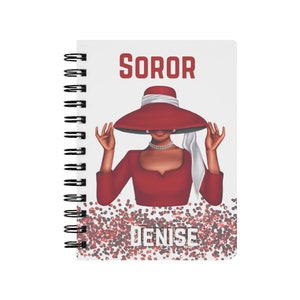 Crimson and Cream Personalized Soror Notebook, 1913 Sorority Notebook