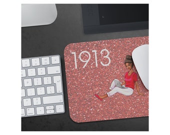 Alfombrilla de ratón personalizada Crimson and Cream 1913, alfombrilla de ratón inspirada en la hermandad Delta Sigma Theta