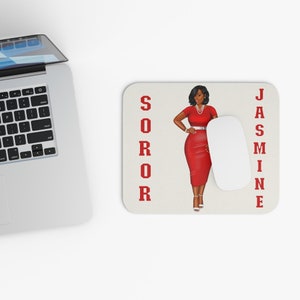 Personalized Crimson and Cream 1913 Mousepad, Mouse pad inspired by Delta Sigma Theta Sorority