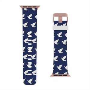 Blue and White Dove Watch Band for Apple Watch, Inspired by Zeta Phi Beta Sorority, Blue