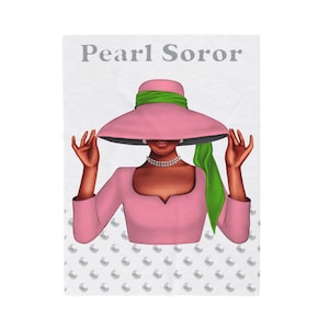 Pearl Soror-deken, 65 jaar AKAversary-cadeau, aangepaste deken geïnspireerd op studentenvereniging
