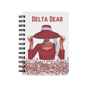 Delta Dear Spiral Notizbuch, Geschenk für Deltaversary inspiriert von Delta Sigma Theta Sorority