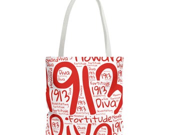 Crimson and Cream 1913Tote Bag, African American Sorority bag, Tote inspired by  Crimson and Cream Sorority