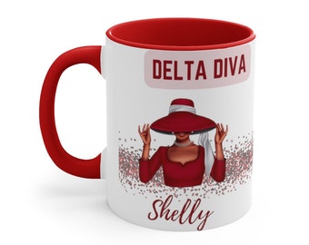 Personalized Delta Diva mug, gift inspired by Delta Sigma Theta, Deltaversary