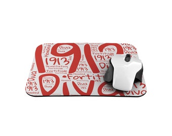 Alfombrilla de ratón con grafiti en color carmesí y crema de 1913, alfombrilla de ratón inspirada en Delta Sigma Theta