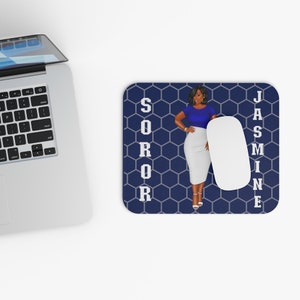 Personalized Blue and White 1920 Mousepad, Soror Mouse pad inspired by Zeta Phi Beta Sorority