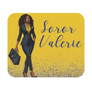 Personalized Blue and Gold 1922 Soror Mousepad, Mouse pad inspired by Sigma Gamma Rho Sorority, exclusive Rhoyal design