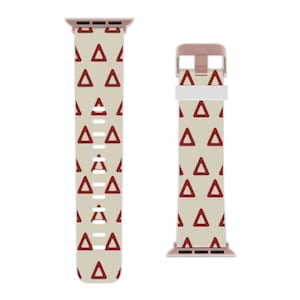 Crimson and Cream Delta Watch Band for Apple Watch, Inspired by Delta Sigma Theta Sorority