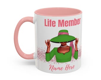 Life Member AKAversary mug, gift for Life member soror, mug inspired by Sorority, custom design