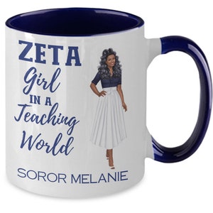 Personalized Zeta teacher mug, gift for teacher, inspired by Zeta Phi Beta sorority