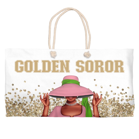 Golden Soror Weekender Tote Akaversary Gift Gift for Soror - Etsy