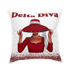 Delta Diva Pillow, Pillow case for Deltaversary, inspired by Delta Sigma Theta Sorority