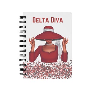 Delta Diva Spiral Notebook, Gift for Deltaversary inspired by Delta Sigma Theta Sorority