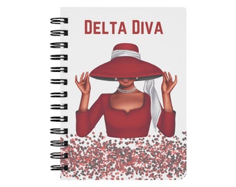 Cuaderno espiral Delta Diva, regalo para Deltaversary inspirado en Delta Sigma Theta Sorority