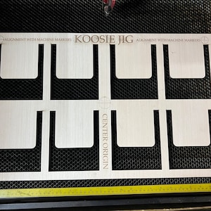 Leatherette Koosie Jig for Laser engraving - Digital File