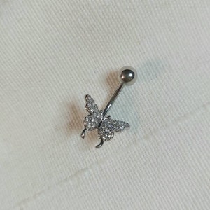 Butterfly Navel Belly Piercing 316L Surgical Steel 14G Belly button ring, Belly Piercing