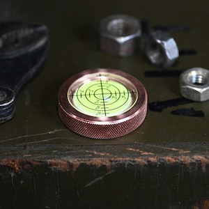 Copper EDC Spirit Level - Pocket Leveling Tool, Personalized image 2
