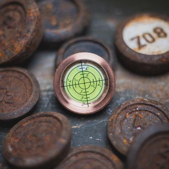 Copper EDC Spirit Level - Pocket Leveling Tool, Personalized