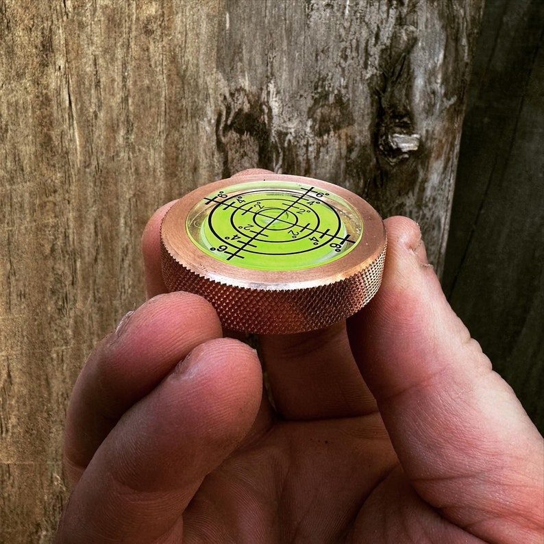 Copper EDC Spirit Level - Pocket Leveling Tool, Personalized image 5