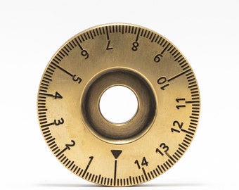 Crichton Coin METRIC Every Day Carry Brass Coin - Personalise with Geolocation