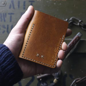 "Die ""Mool Wallet"" - Handgefertigte EDC Leder Geldbörse - Kartenhalter - Leder Taschen Organizer - Personalisieren - modular - Werkzeug tragen - jeden Tag."