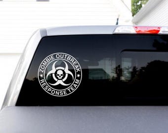 Zombie Hunting Unit Aufkleber-Set – Graues Logo, Decals Für Auto, Laptop, Helm