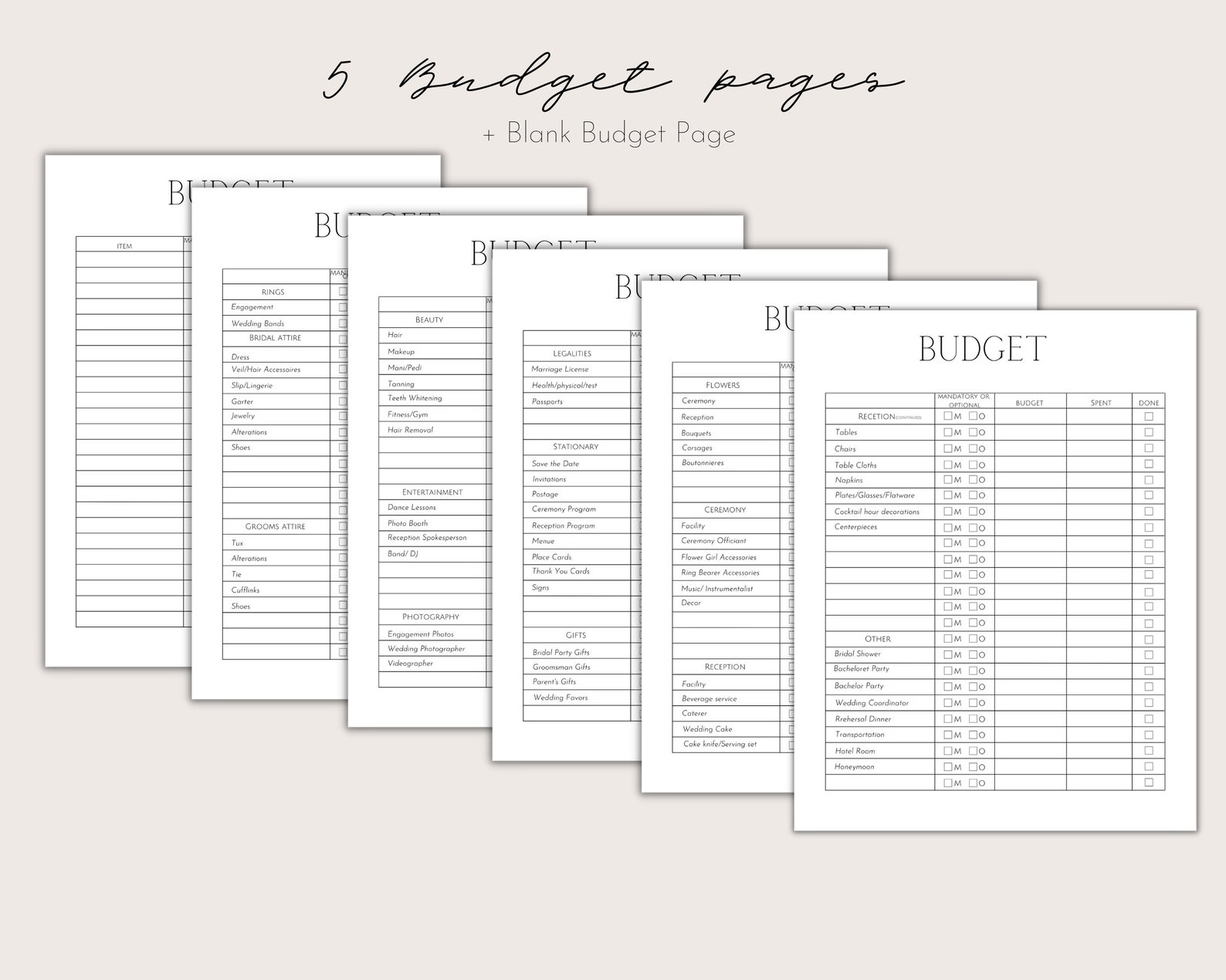 Wedding Planner Printable Wedding Planner Minimalist | Etsy