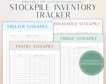 Stockpile tracker | Pantry Inventory | Household Inventory | Emergency preparedness | Food Stockpile | Freezer Inventory