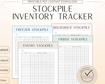 Stockpile tracker | Pantry Inventory | Household Inventory | Emergency preparedness | Food Stockpile | Freezer Inventory