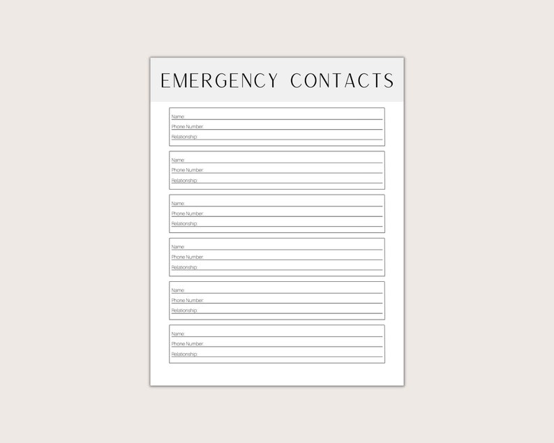 Printable Emergency Preparedness Binder Emergency | Etsy
