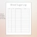 Printable Health Logs Pack Blood Pressure Log Blood Sugar Log ...