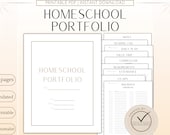 Printable Homeschool Portfolio Binder pages | Portfolio | Homeschool planner pages