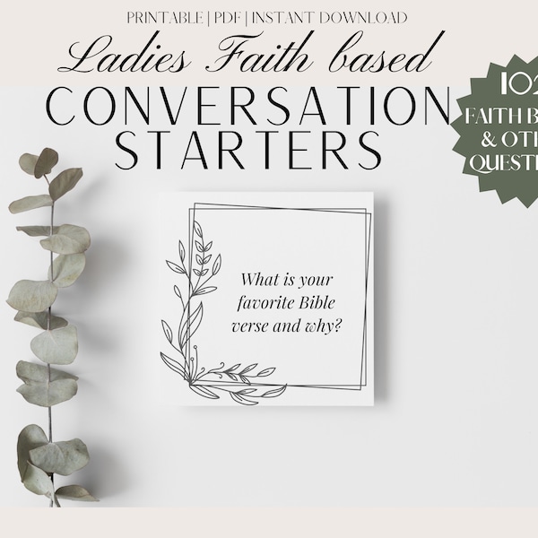 Printable Ladies Faith Based Conversation Starters