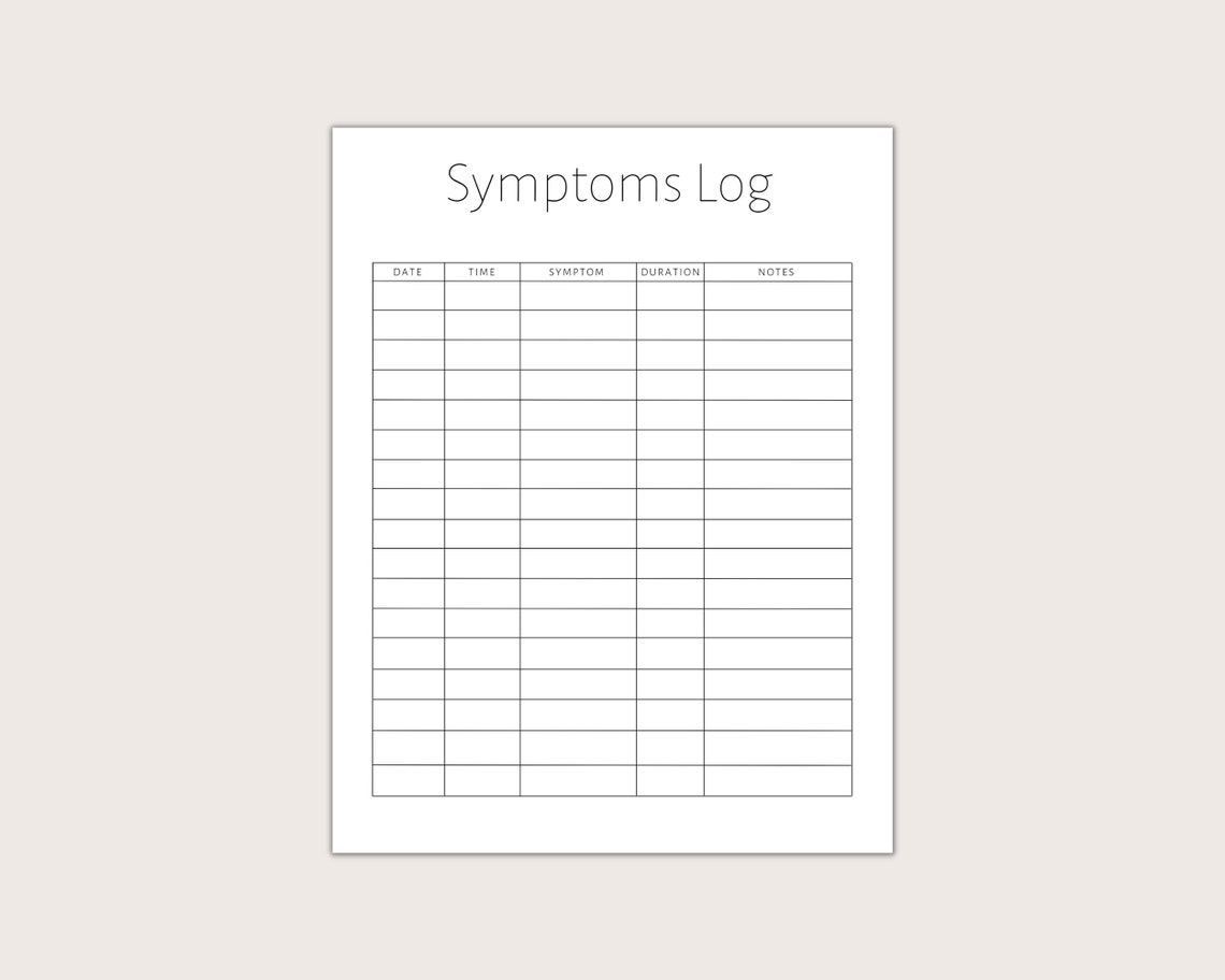 Printable Health Logs Pack Blood Pressure Log Blood Sugar - Etsy