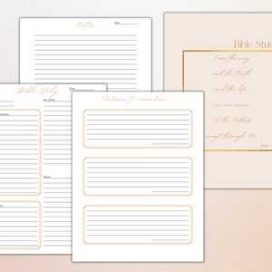 Faith Journal Faith Binder Printable Bible Study Sheets Sermon Notes ...