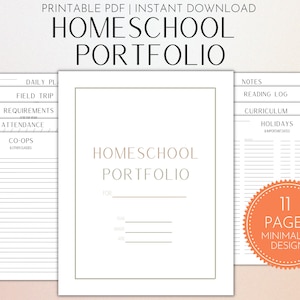 Printable Homeschool Portfolio Binder Pages (Instant Download) - Etsy
