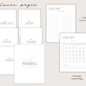Wedding Planner Printable Wedding Planner Minimalist | Etsy